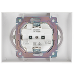 SKANDY Розетка 2-местная с заземлением без защитных шторок 16А в сборе SK-R08W арктический белый IEK