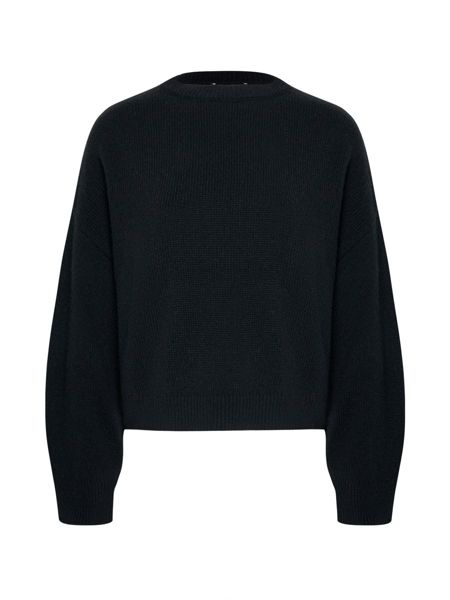 Джемпер из шерсти укороченный черный