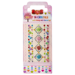 Наклейки-стразы Alingar, акриловые, "Яркие узоры", здездочки, сердечки, цветы, пакет с европодвесом