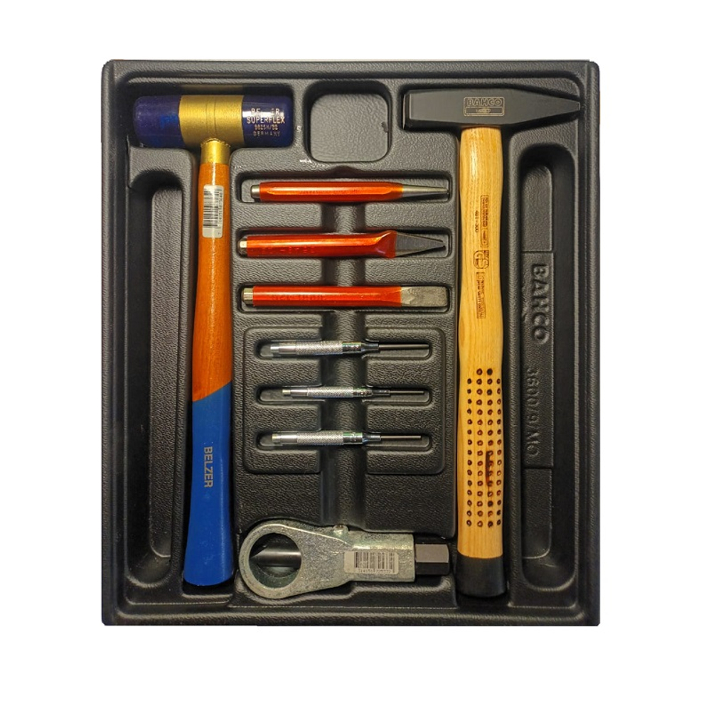 Набор молоток, киянка, зубила, выколотки, BAHCO (Швеция)