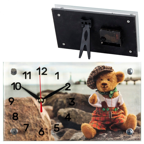 Часы 21 Bek настольные 1323-639 "Мишка в подарок"