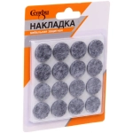 Накладка защитная для мебели d=19*3 мм, 32 шт, цвет серый, круглая Селфи