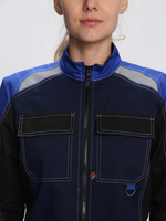 Костюм женский Вектрон-1 (тк.Смесовая,240) брюки, т.синий/васильковый/черный