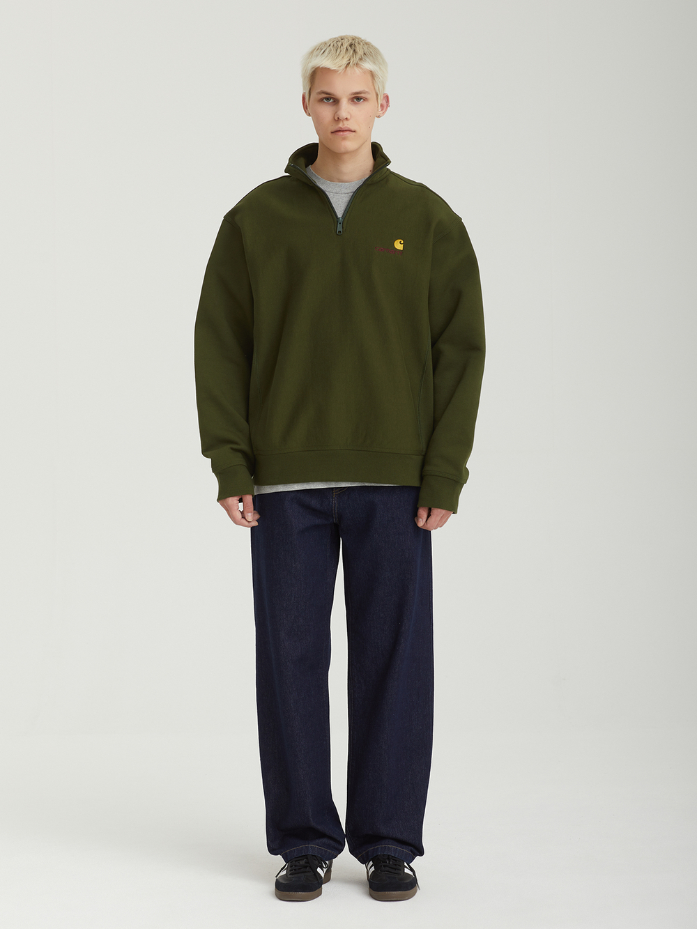 Мужская Толстовка Half Zip American Script