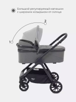 Коляска детская MOWBaby "MOVE" MB402 2в1 Grey (2023)