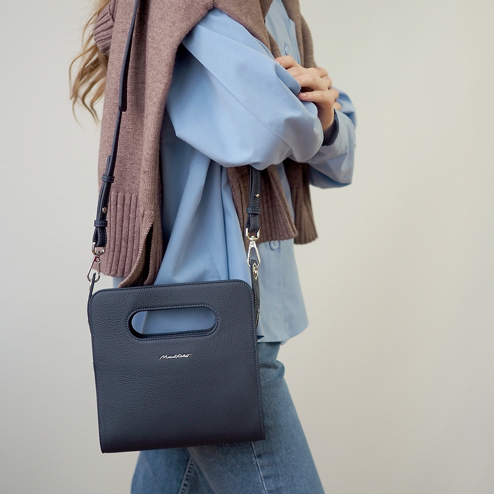 Сумка Camille из кожи теленка, синего цвета