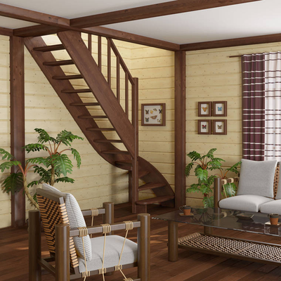 Лестница на второй этаж ЛС-07м/2 Левая под покраску