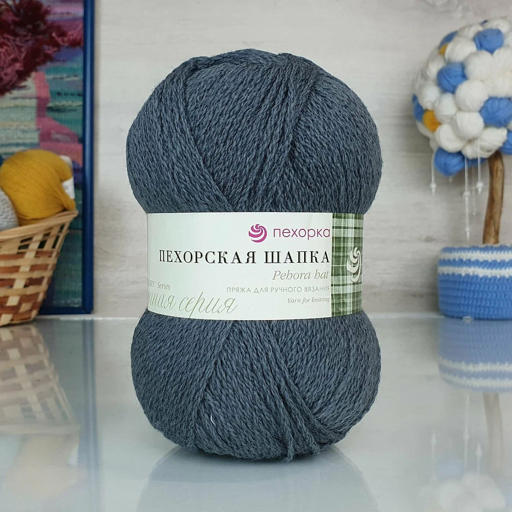 Пехорская шапка пряжа Пехорка 85%меринос.шерсть 15%акрил 5х100г/200м 393 св моренго