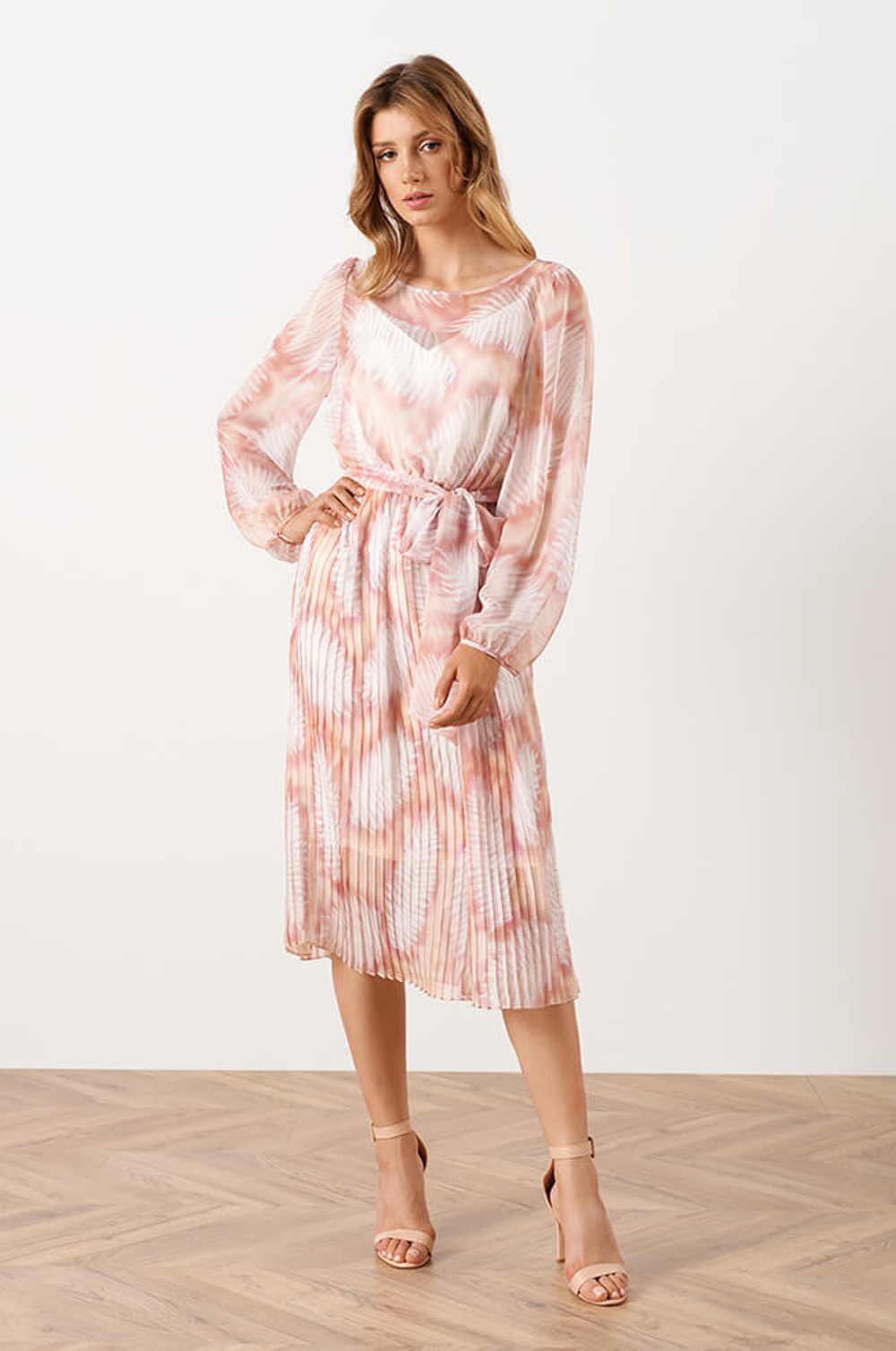 51559 Платье женское (розовый мультиколор)