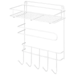 Полка с крючками и держателем для бумажных полотенец Ripiani 25*11,5*35 см (полимерное п