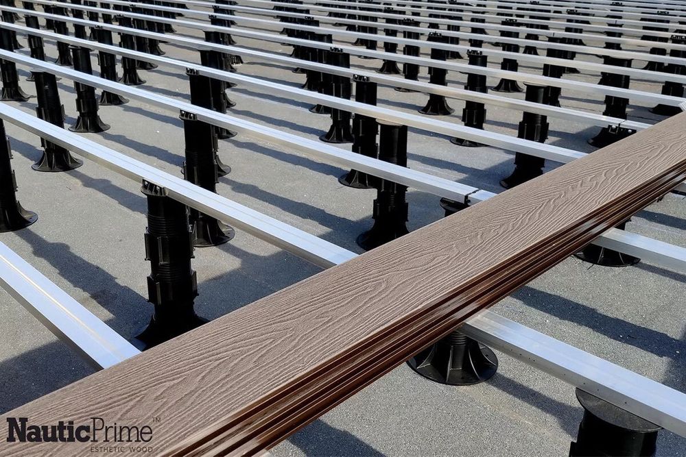 Террасная доска NauticPrime (Light) Esthetic Wood, 145x22, длина 400 см, Венге (Шоколад)