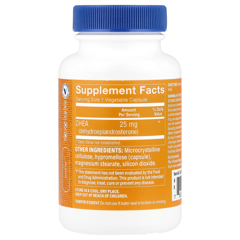 The Vitamin Shoppe, ДГЭА, 25 мг, 120 растительных капсул