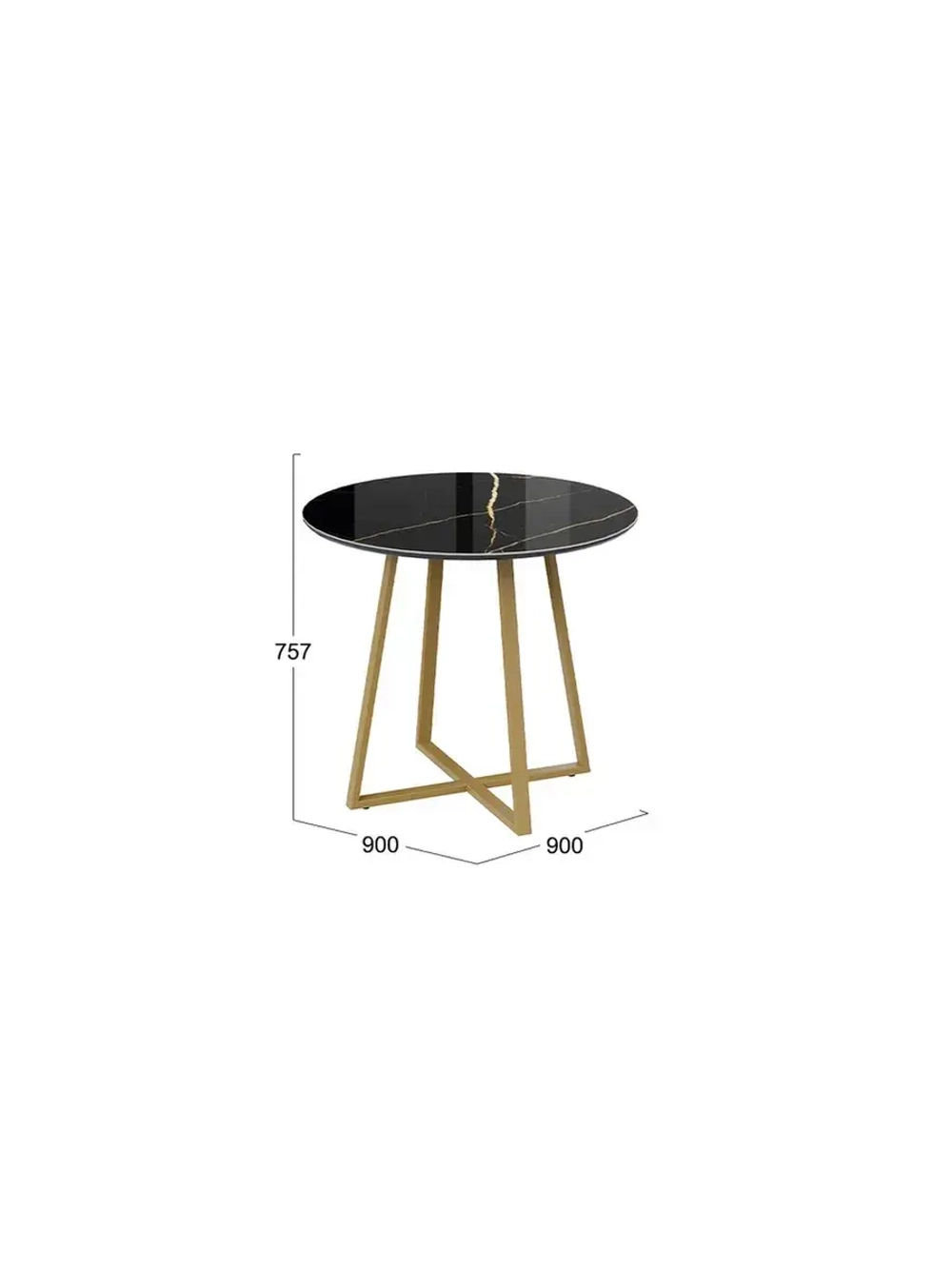 Стол кухонный обеденный круглый 90х90х75,7 см