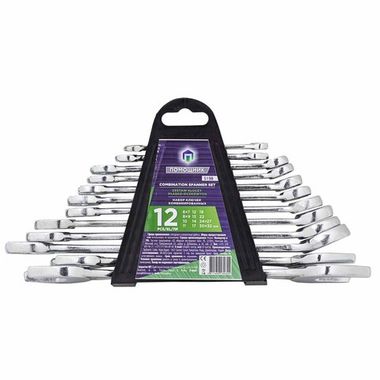 Набор ключей комбинированных и рожковых,12пр.(6х7,8х9,10,11,12,13,14,17,19,22,24х27,30х32мм),в пластиковом держателе Помощник 5198