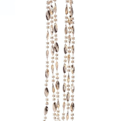 Бусы на ёлку 2м "Льдинка" Розовое золото