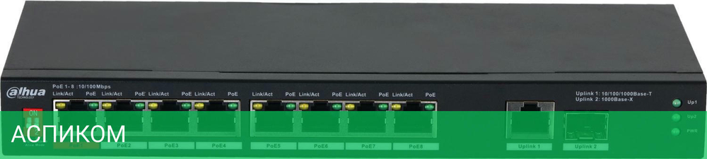 Коммутатор Dahua DH-PFS3110-8ET1GT1GF-96