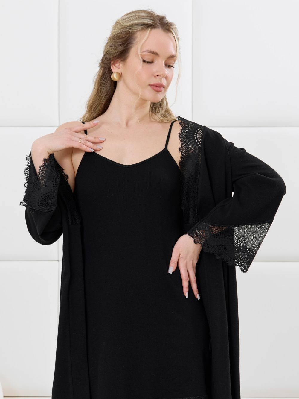 Халат Зора-4 Виотекс ЧЁРНЫЙ