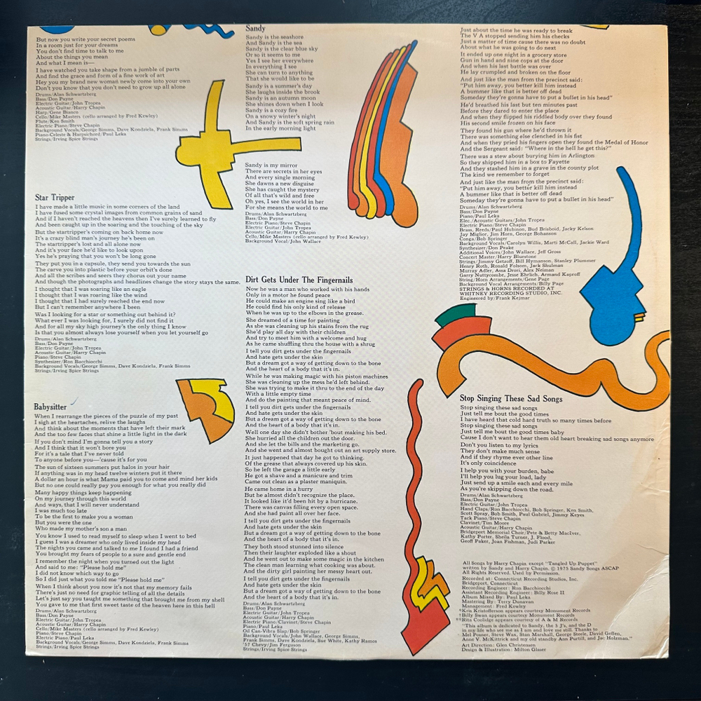 Harry Chapin - Portrait Gallery (Германия 1975г.)