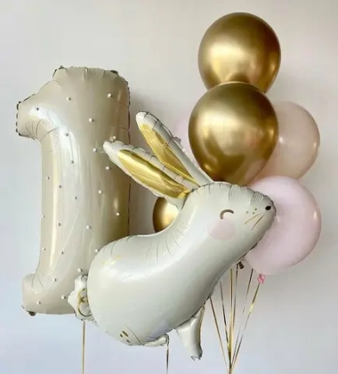 Фольгированный шар-фигура «Белый кролик», 71 см