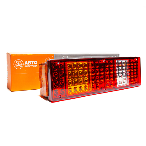 Фонарь задний, КамАЗ, МАЗ, УРАЛ, правый, светодиодный, с боковым габаритом, со светоотражателем, жгут с вилкой сцаз, 24 В