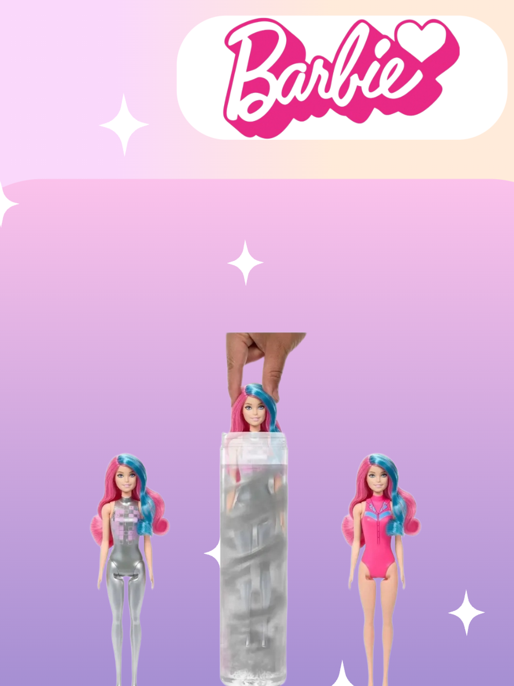 Кукла-сюрприз Barbie Color Reveal Disco Star JCP01 — меняет цвет, с аксессуарами