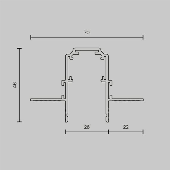 Шинопровод встраиваемый под ГКЛ Maytoni Technical Exility Busbur TRX034-423.12W