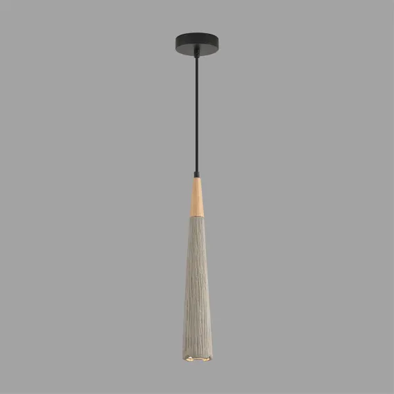 8351/1C SUSPENTIONI черный/серый/бежевый, металл/дерево/цемент Подвес GU10 LED 5W 220V EOLIANA
