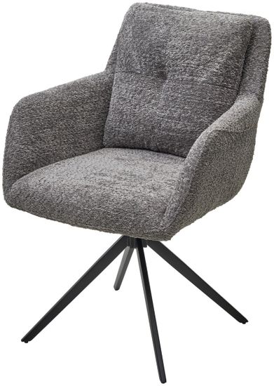 Стул MEADOW 360 град. поворот. Темно-серый XD841-16, букле / черный каркас