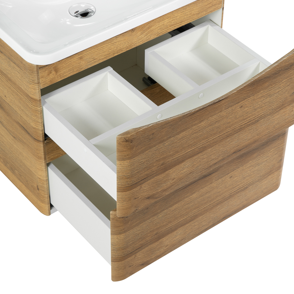 Мебель для ванной комнаты подвесная BelBagno ACQUA-600-2C-SO-RR 60см Rovere Rustico