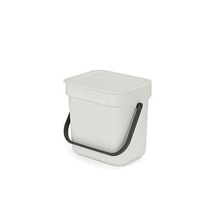 Brabantia Sort & Go Мусорный бак с ручкой 3 л светло-серый 213229