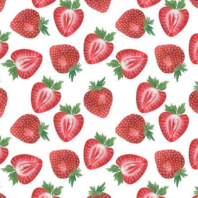 Клубника акварель