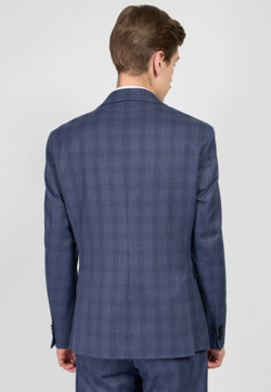 Мужской костюм в клетку (синий) А42