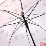 Зонт-трость женский купол «Цветы», 8 спиц, цвет микс, d-80см, длина в слож. виде 82см