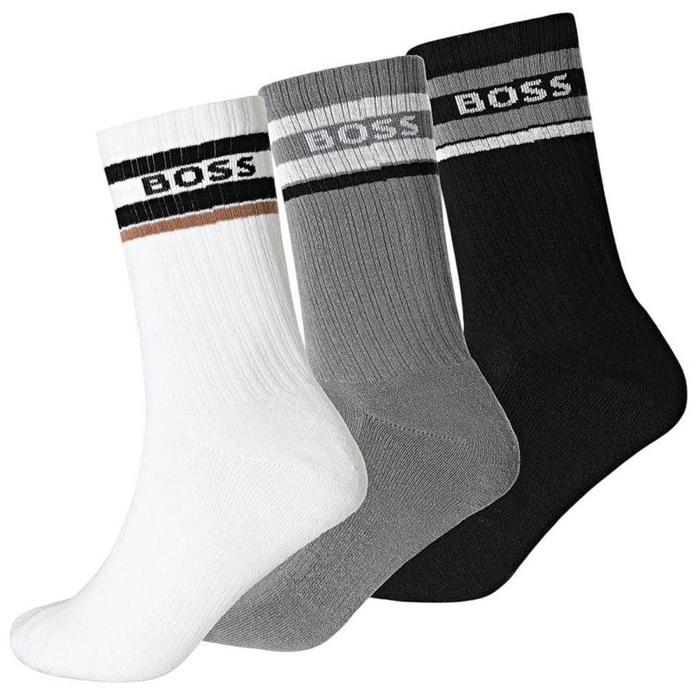 Теннисные носки BOSS QS Rib Stripe 3P - open miscellaneous