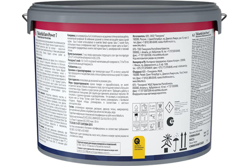 Краска TIK Euro Power 7 моющаяся для сух/вл помещений, база С (9л)