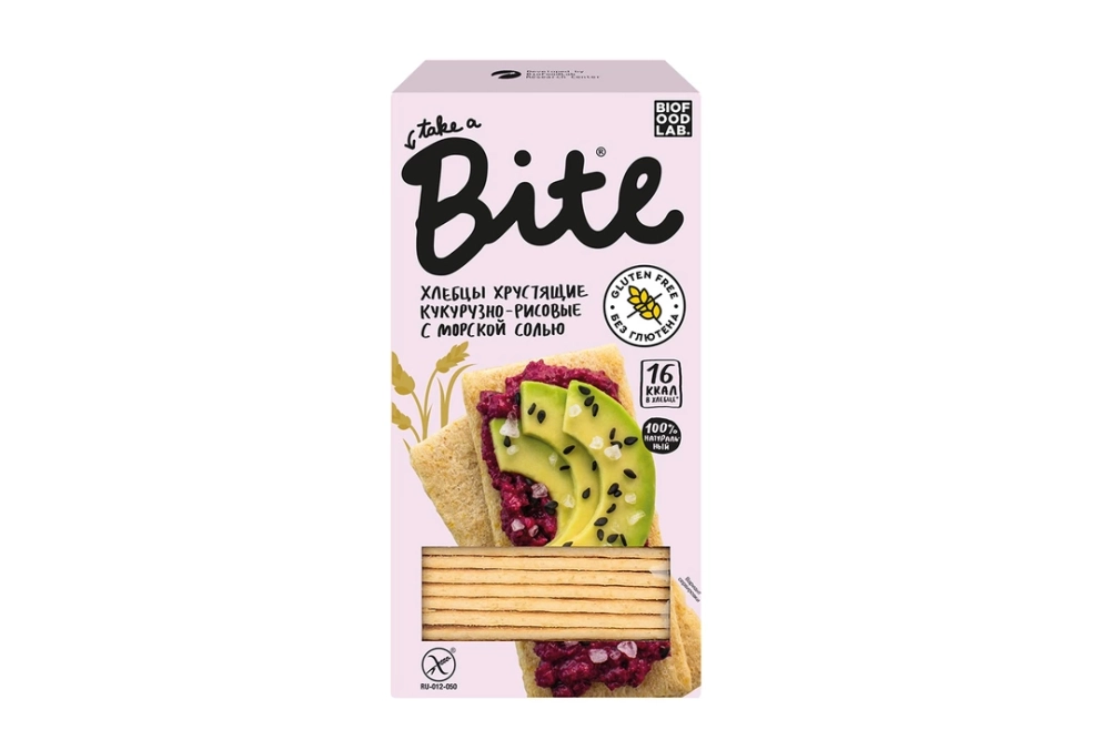 Bite Хлебцы кукурузно-рисовые с морской солью, 150 гр