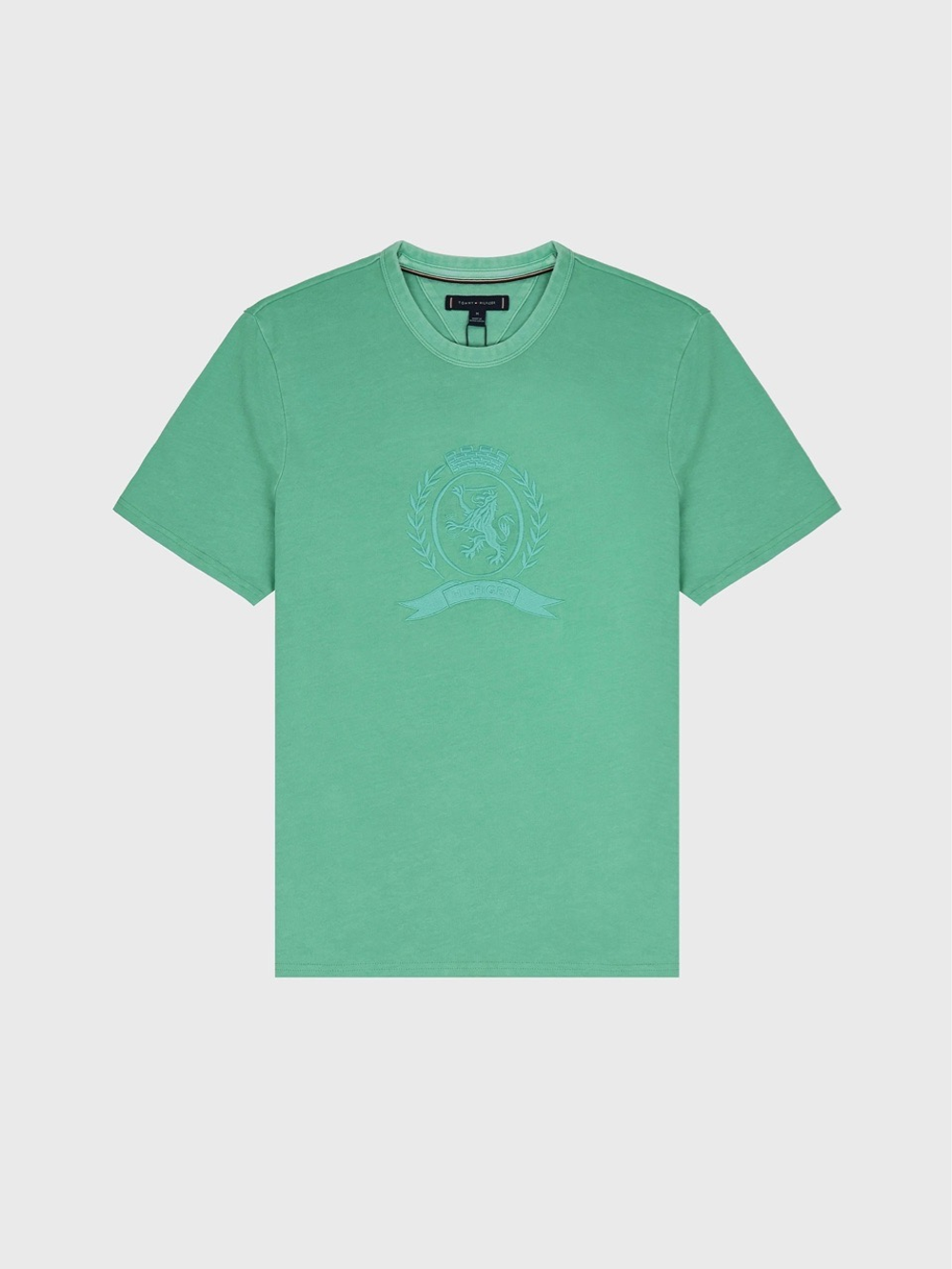Футболка Tommy Hilfiger Laurel Leaf Logo Garment-Dyed Fort Green