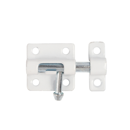 Шпингалет мебельный металлический SPD40х30 WH белый