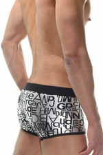 Мужские серебристые трусы-боксеры с принтом (Размер: XL) (Цвет: серебристый)