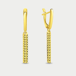 Длинные серьги для женщин из желтого золота 585 пробы без вставок (арт. л20617а)
