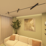 DK6634-BK Поворотный однофазный трековый светильник EDDER со светодиодом L538mm 220V 40W 30° 3000K IP20 черный алюминий