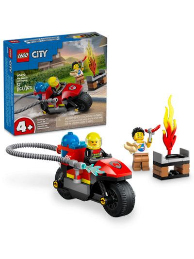Конструктор Лего Сити Пожарный мотоцикл | LEGO City Fire Rescue Motorcycle 60410, набор 57 деталей (4+)