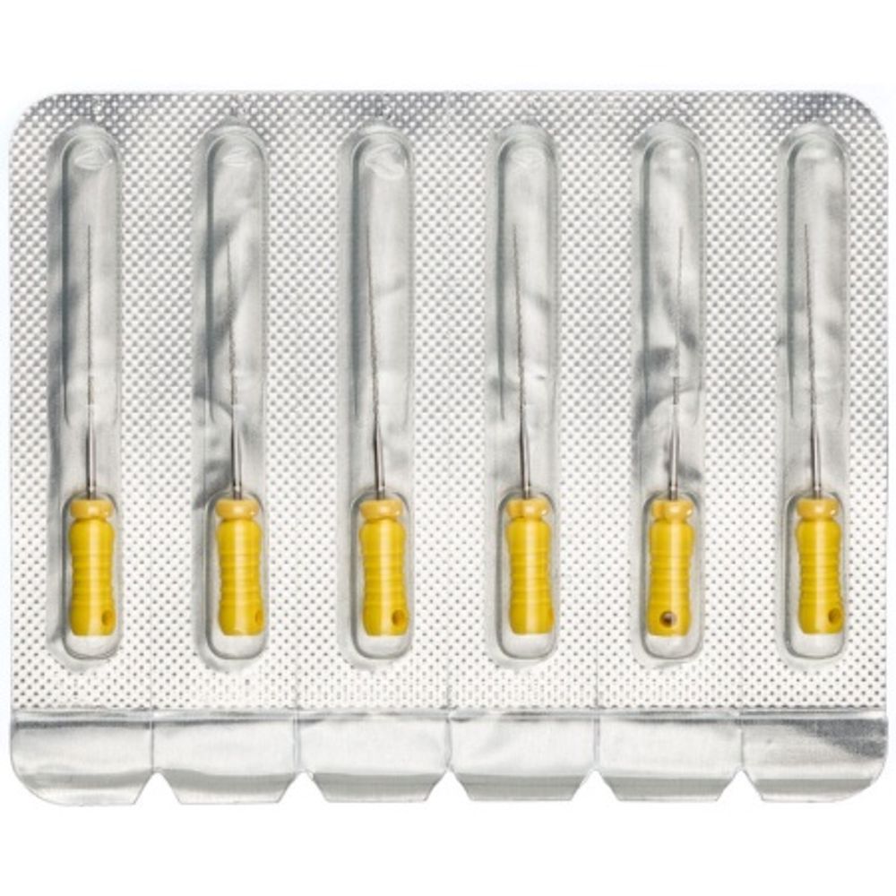 Pro-Endo H-Files №20 (25мм) (6шт.) Про-Эндо Аш-файлы, каналорасширители ручные