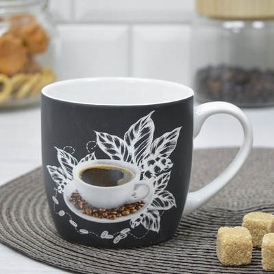 Кружка бочка 340мл Кофеман