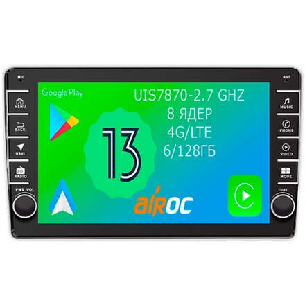 Магнитола для Jeep, Dodge, Chrysler 2006-2015 - Airoc AB-2201 (кнопки и крутилки), Android 13, TS20, 6/128Гб, SIM-слот, CarPlay