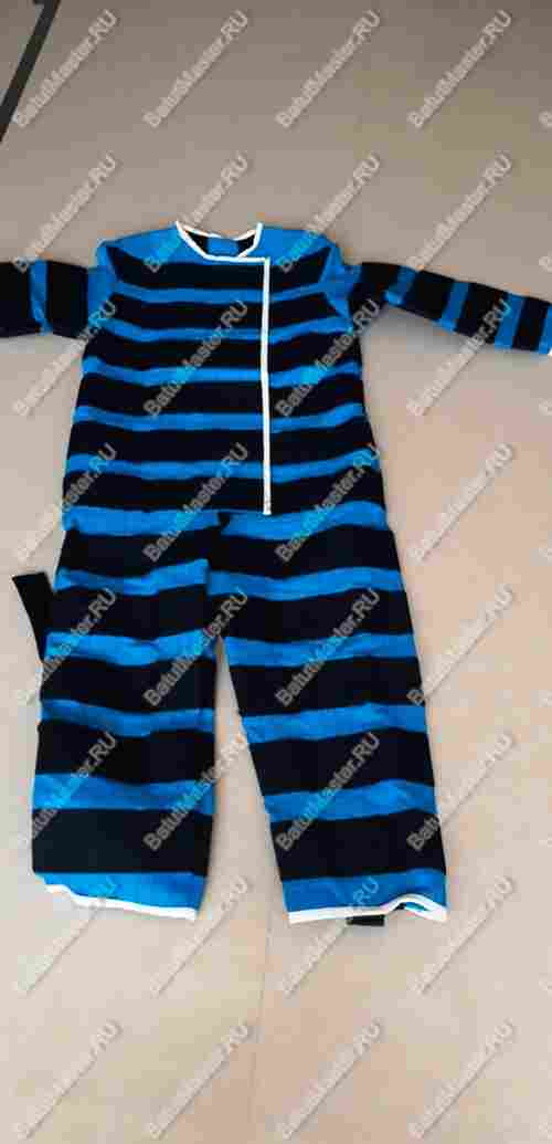 Липучий костюм синий, размер S, для роста 1.2 - 1.3 м