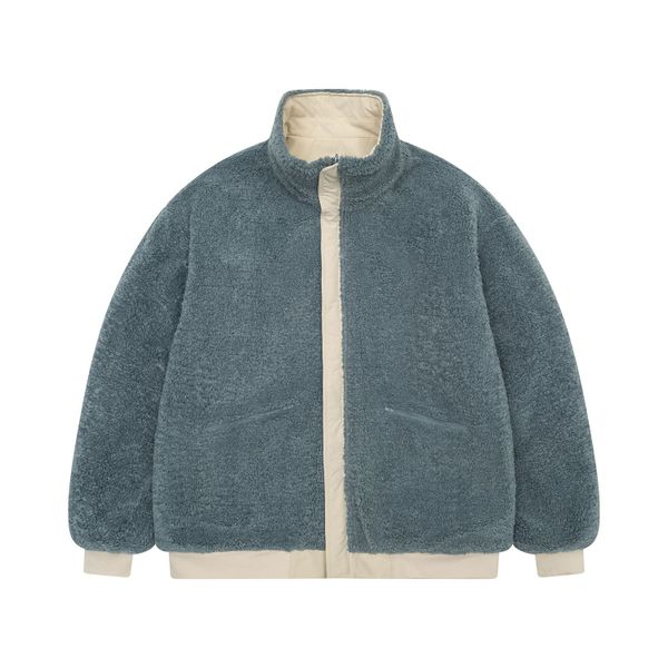 Куртка двухсторонняя Ride Puff бежевая / пыльно-синяя - фото 2