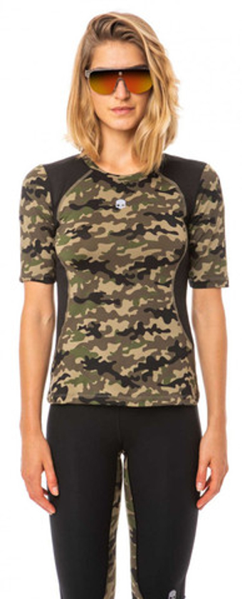 Женская теннисная футболка Hydrogen Printed Second Skin Tee Woman - зеленый