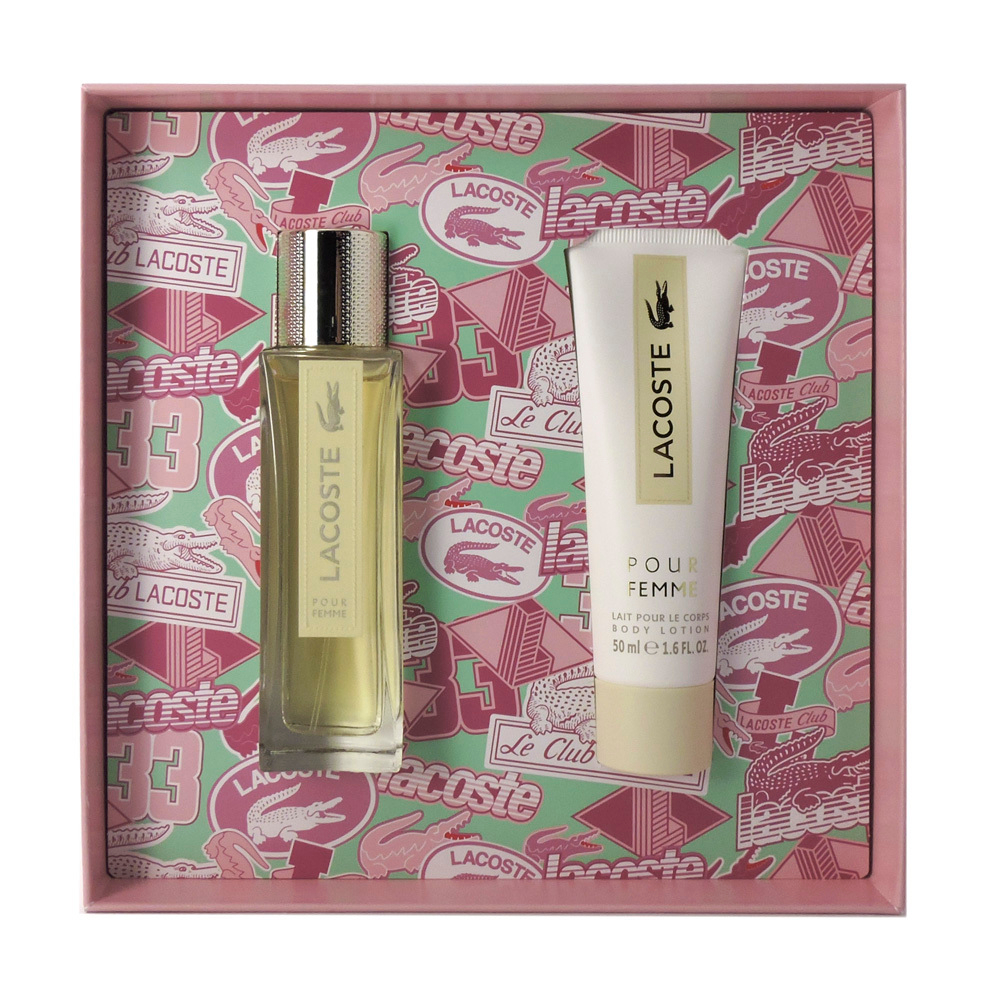 Lacoste Pour Femme w set(edp 50+b/l 100) — парфюмерный подарочный набор для женщин. Купить в интернет-магазине Parfum.cash