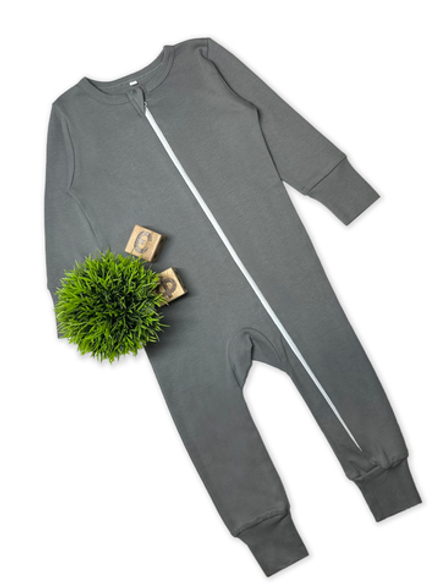 Детский комбинезон Cлип открытая нога Серый RinaAmari